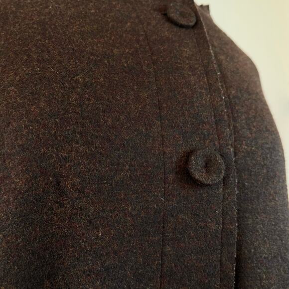 Eileen Fisher Brown Wool Lagenlook Boxy Coat // Size XL - Picture 6 of 8